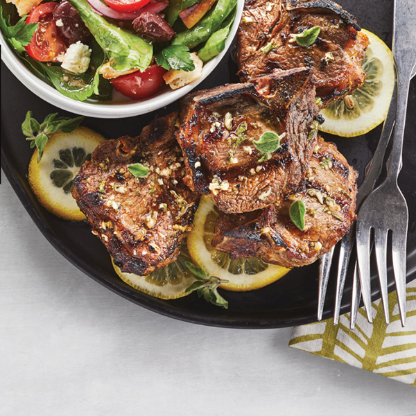 Lemon-oregano lamb chops