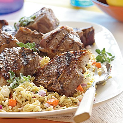 Lemon-oregano lamb chops
