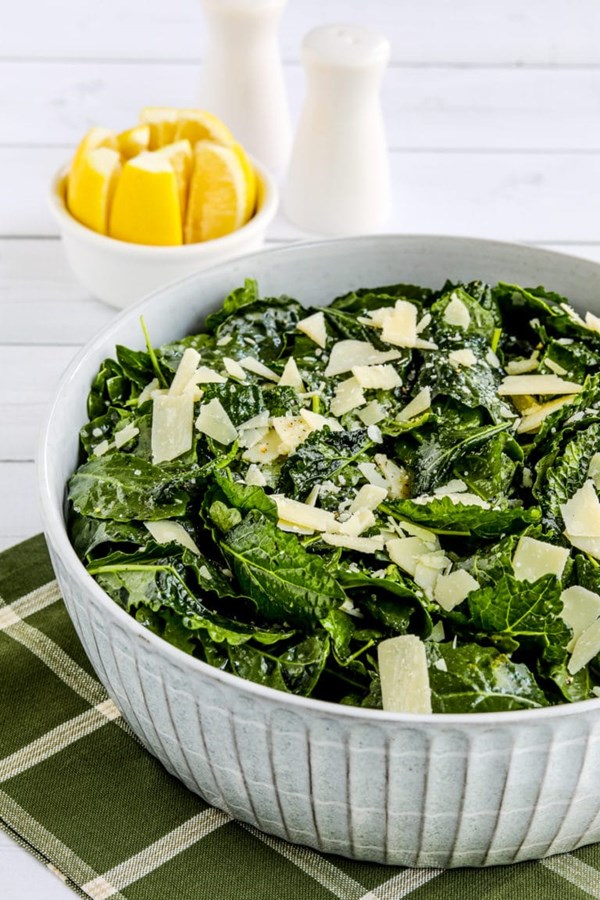 Lemon Paremsan kale salad