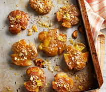 Lemon-Parmesan crispy smashed potatoes