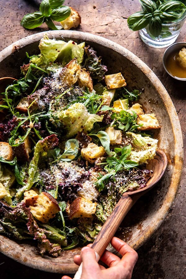 Lemon Parmesan sesame salad
