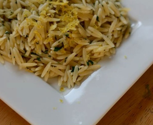 Lemon parsley orzo