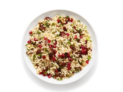 Lemon pearl couscous with dates