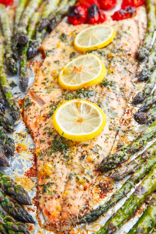 Lemon pepper Parmesan roast trout