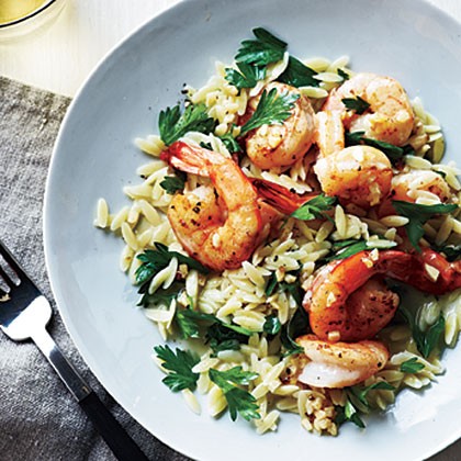Lemon pepper shrimp scampi