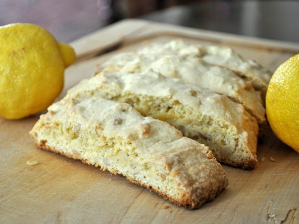 Lemon pine nut biscotti