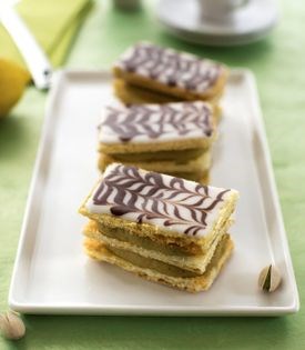 Lemon-pistachio napoleons