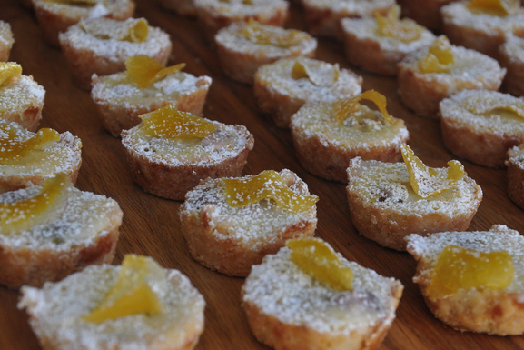 Lemon pistachio tartlets