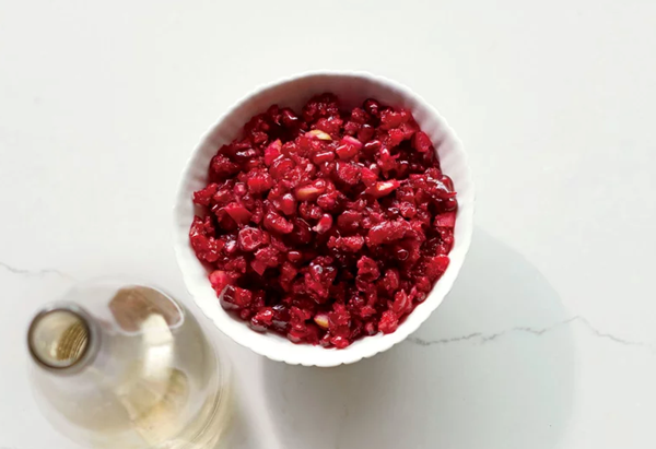 Lemon-pomegranate cranberry sauce