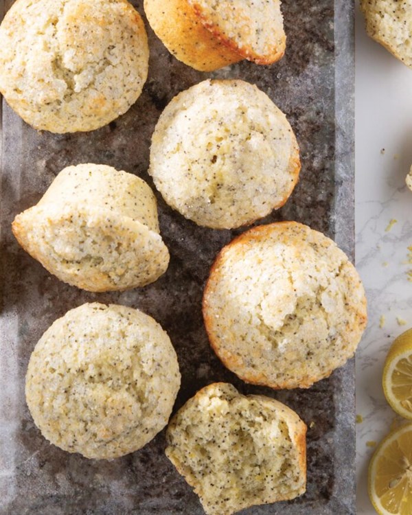 Lemon, poppy seed, and ricotta muffins