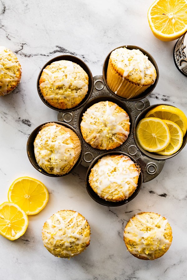 Lemon poppy seed muffins