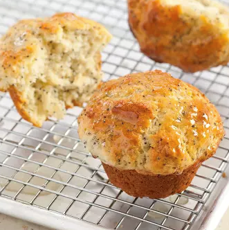 Lemon-poppy seed muffins