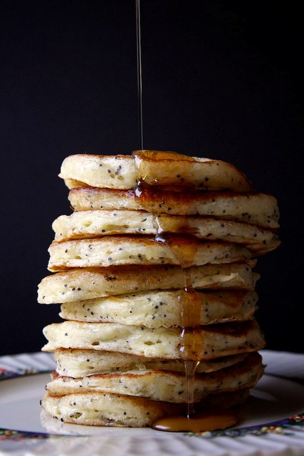 Lemon poppy seed pancakes