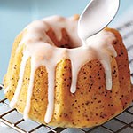 Lemon poppy seed sour cream cakes