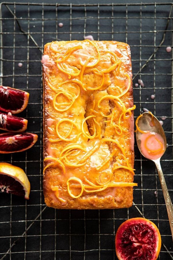 Lemon poppyseed cake with citrus honey glaze