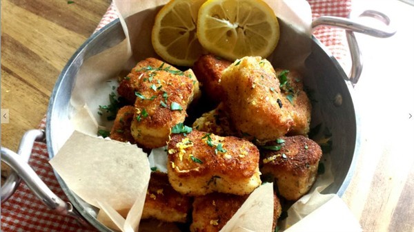 Lemon potato croquettes