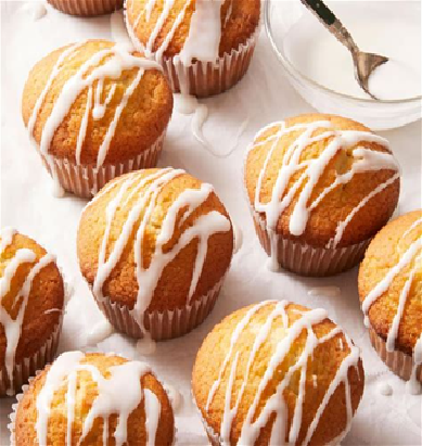 Lemon pound cake muffins