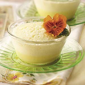 Lemon pudding souffles 