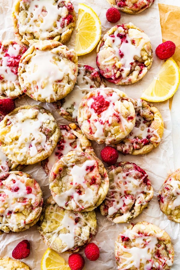Lemon raspberry cookies