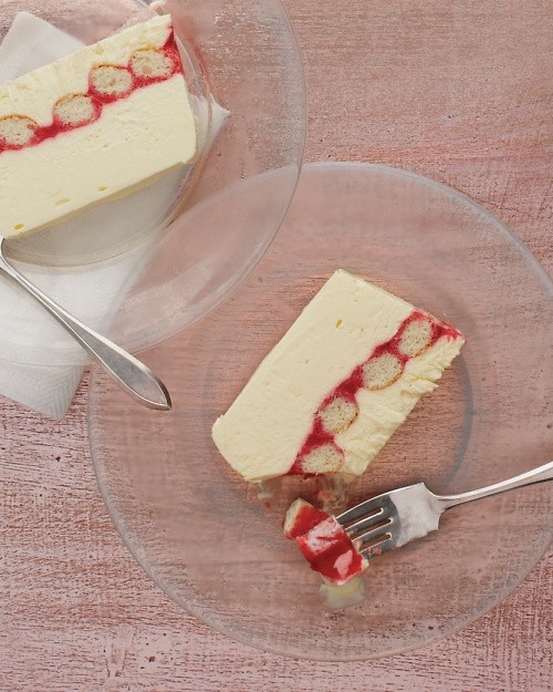 Lemon-raspberry semifreddo