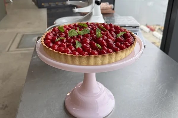 Lemon raspberry tart