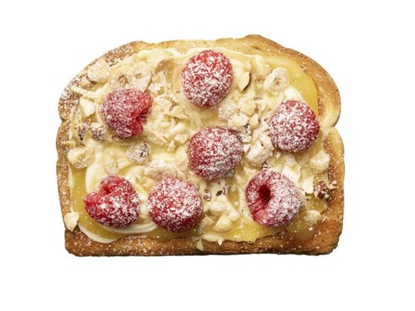 Lemon-raspberry toast