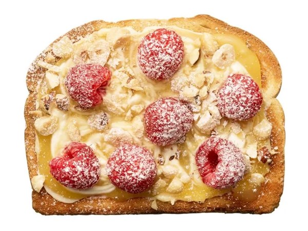 Lemon-raspberry toast