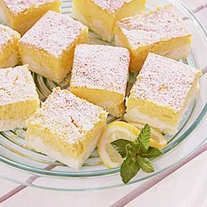 Lemon ricotta cheesecake squares
