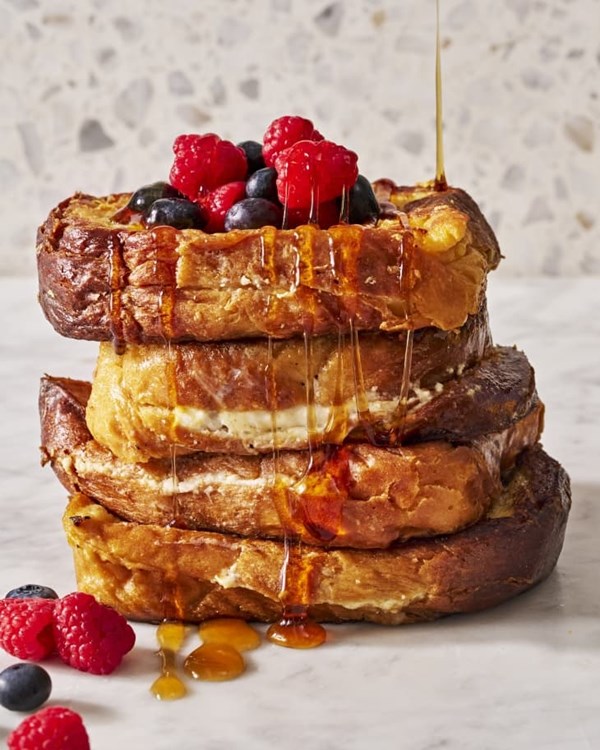 Lemon ricotta-stuffed French toast