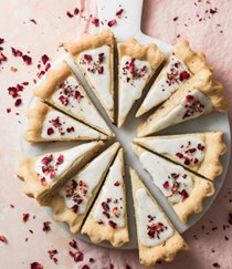 Lemon rose shortbread wedges