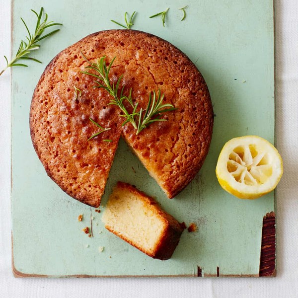 Lemon, rosemary and olive oil cake