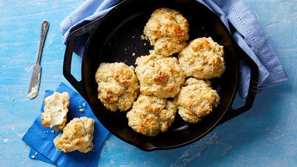 Lemon-rosemary drop biscuits