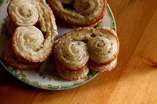 Lemon rosemary palmiers