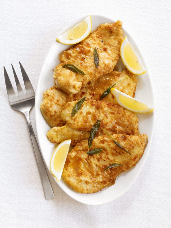 Lemon-sage chicken cutlets