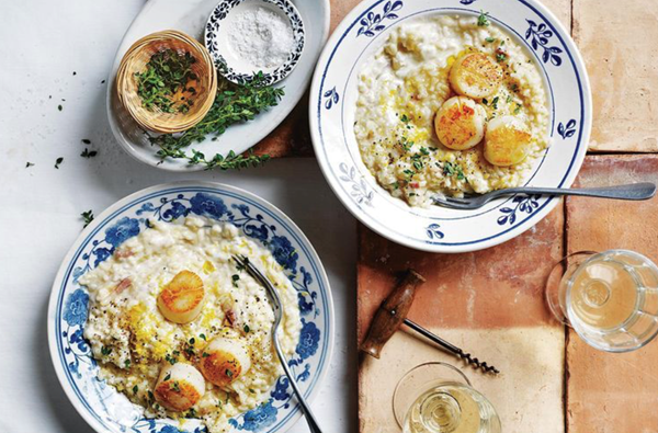 Lemon, scallop and mascarpone risotto