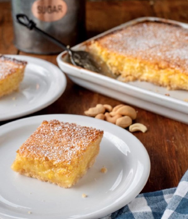 Lemon shorties (with shortbread cashew crust)