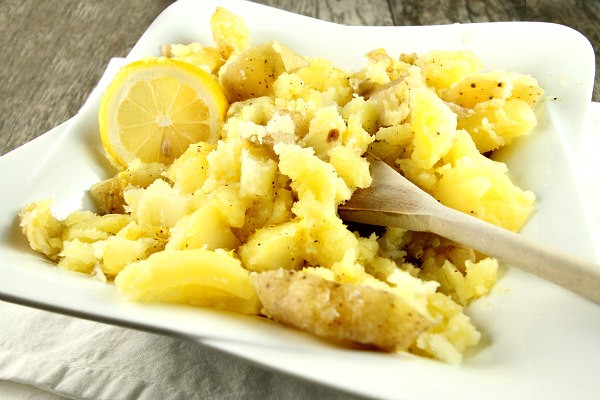 Lemon smashed potatoes