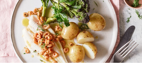 Lemon sole with brown shrimp butter
