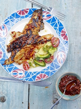 Lemon sole with chipotle & ancho chilli recado