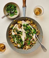 Lemon sole with spring vegetable agrodolce