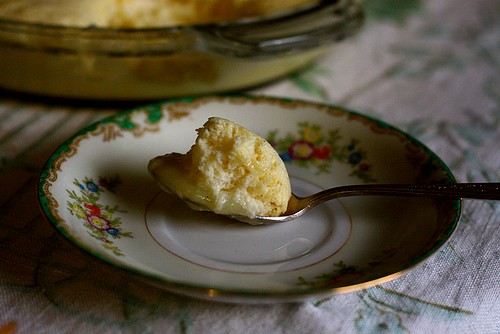 Lemon souffle pudding