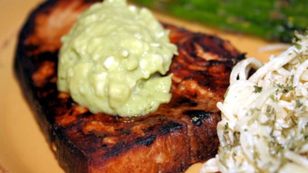 Lemon soy swordfish steaks