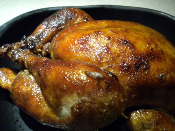 Lemon tea brined slow roasted chicken