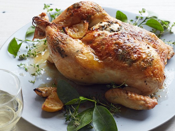 Lemon-thyme roast chicken [Stewart Dietz]