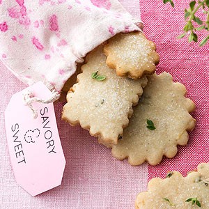 Lemon-thyme shortbread cookies
