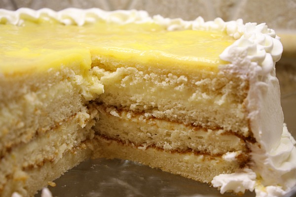 Lemon truffle cake