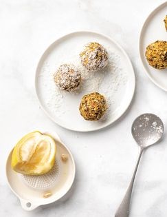 Lemon-turmeric bliss balls