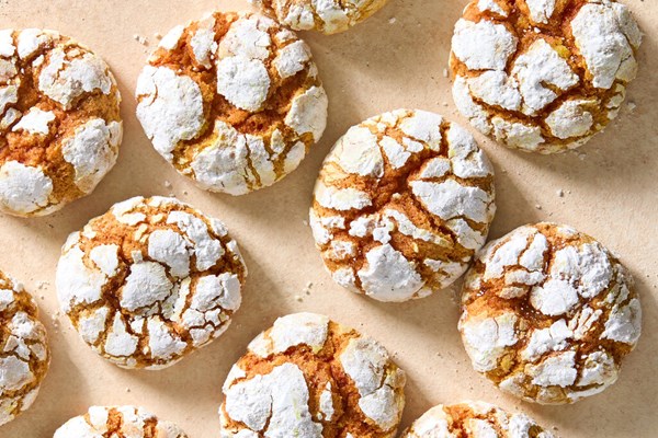 Lemon-turmeric crinkle cookies 
