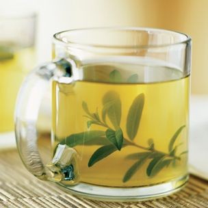 Lemon verbena and mint tisane 