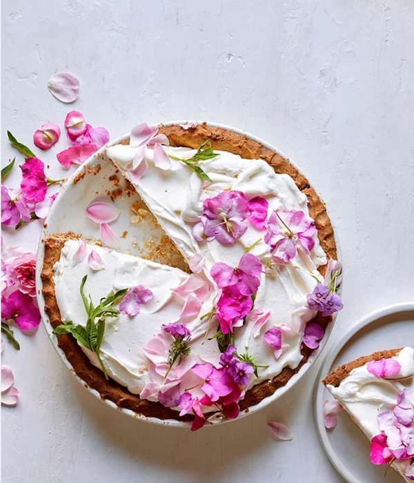 Lemon verbena ice cream pie